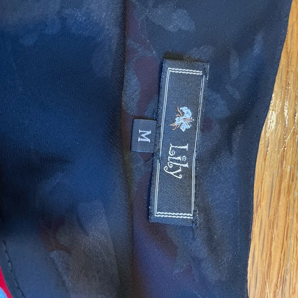 Asymmetrical boho black and red floral patterned dress by Lily - Picture 4 of 5